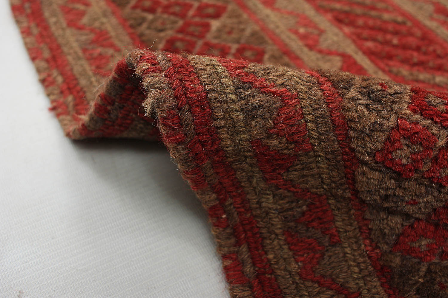 Red Handmade Mashwani Afghan Rug Rectangular