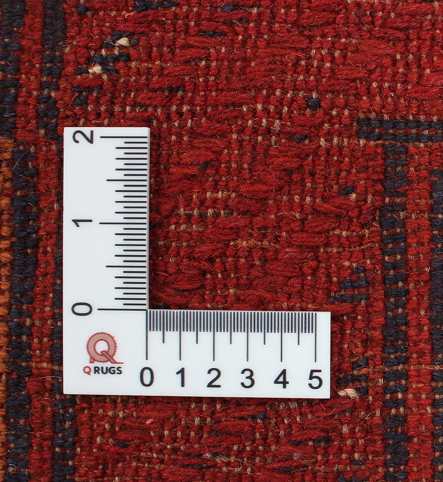 Red Handmade Mashwani Afghan Rug Rectangular
