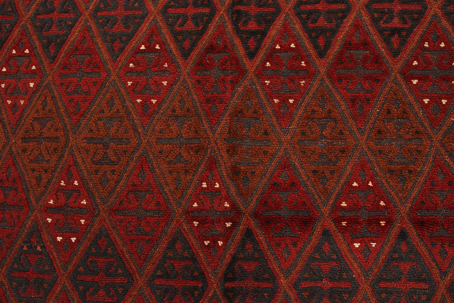 Red Handmade Mashwani Afghan Rug Rectangular