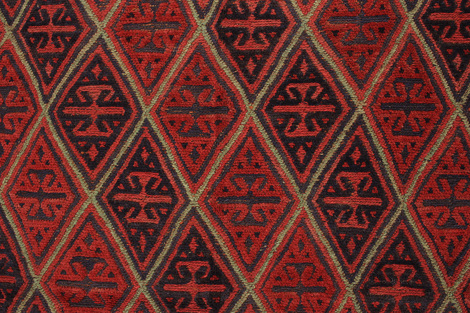 Red Handmade Mashwani Afghan Rug Rectangular