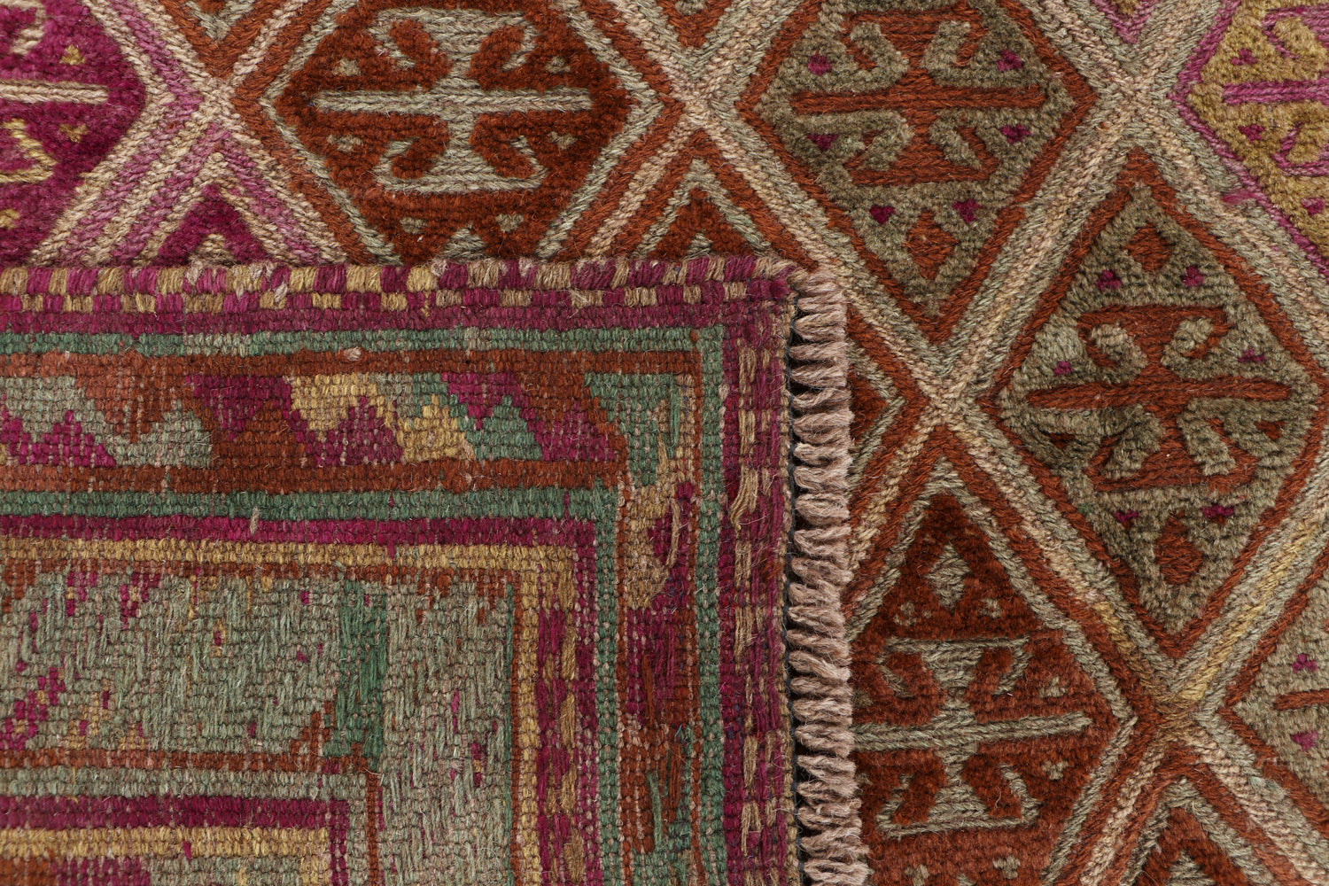 6' 6"X 10' Multy Handmade Mashwani Afghan Rug Rectangular