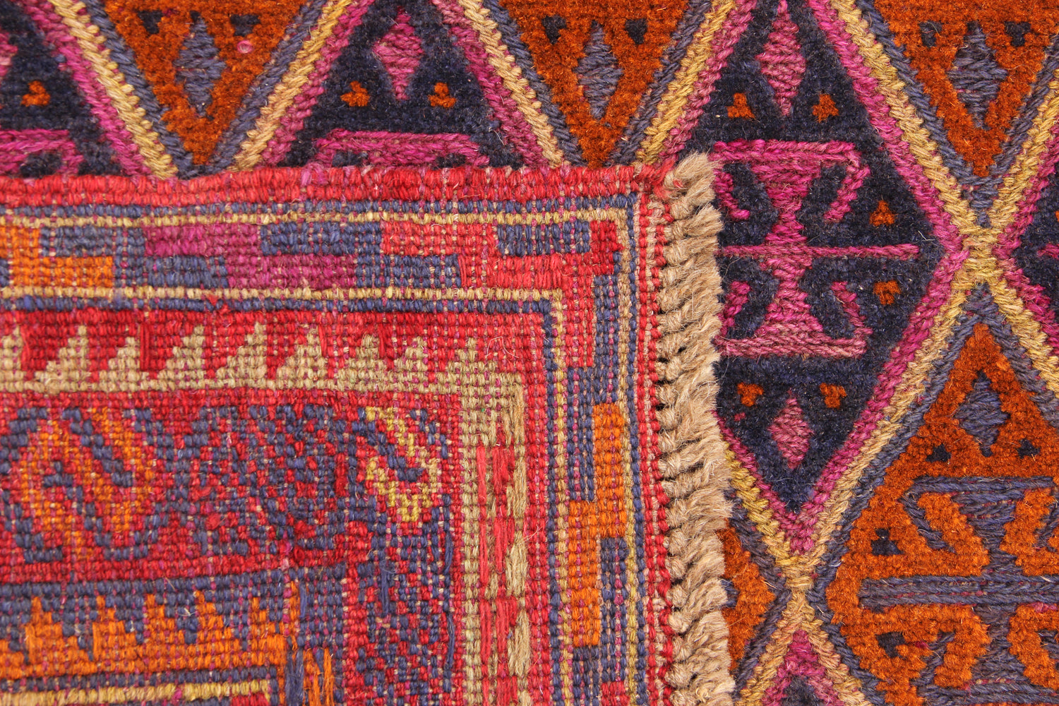 4' x 4' Multy Handmade Mashwani Afghan Rug Square