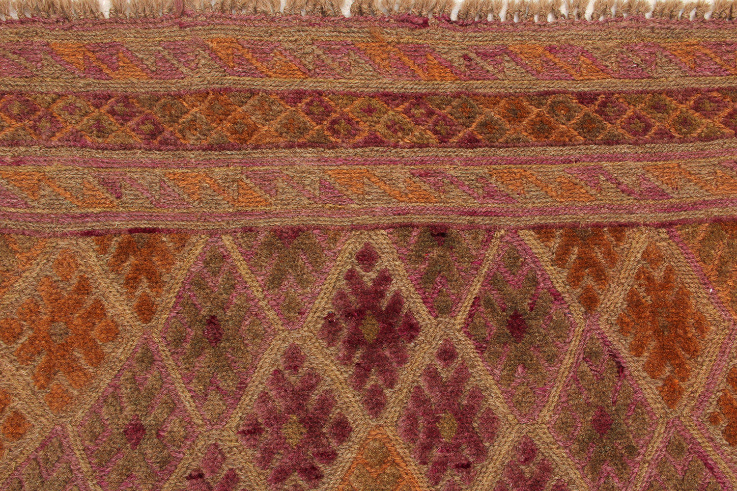 4' x 4' Multy Handmade Mashwani Afghan Rug Square