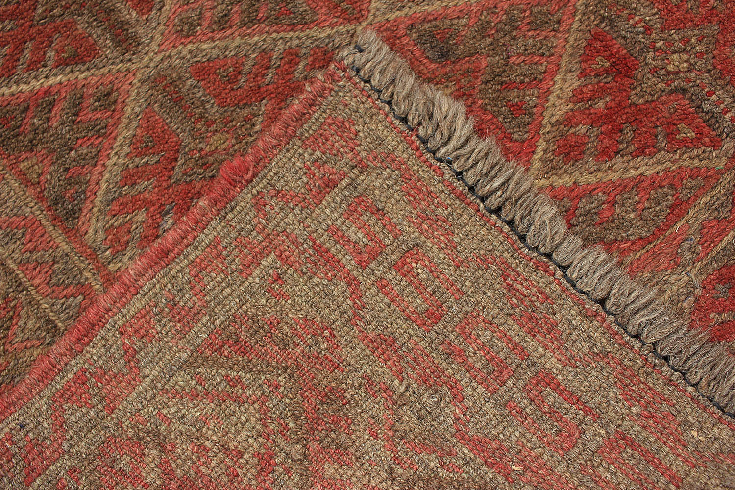 4' x 4' Multy Handmade Mashwani Afghan Rug Square