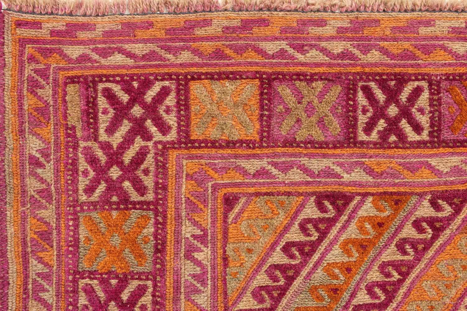 4' x 4' Multy Handmade Mashwani Afghan Rug Square
