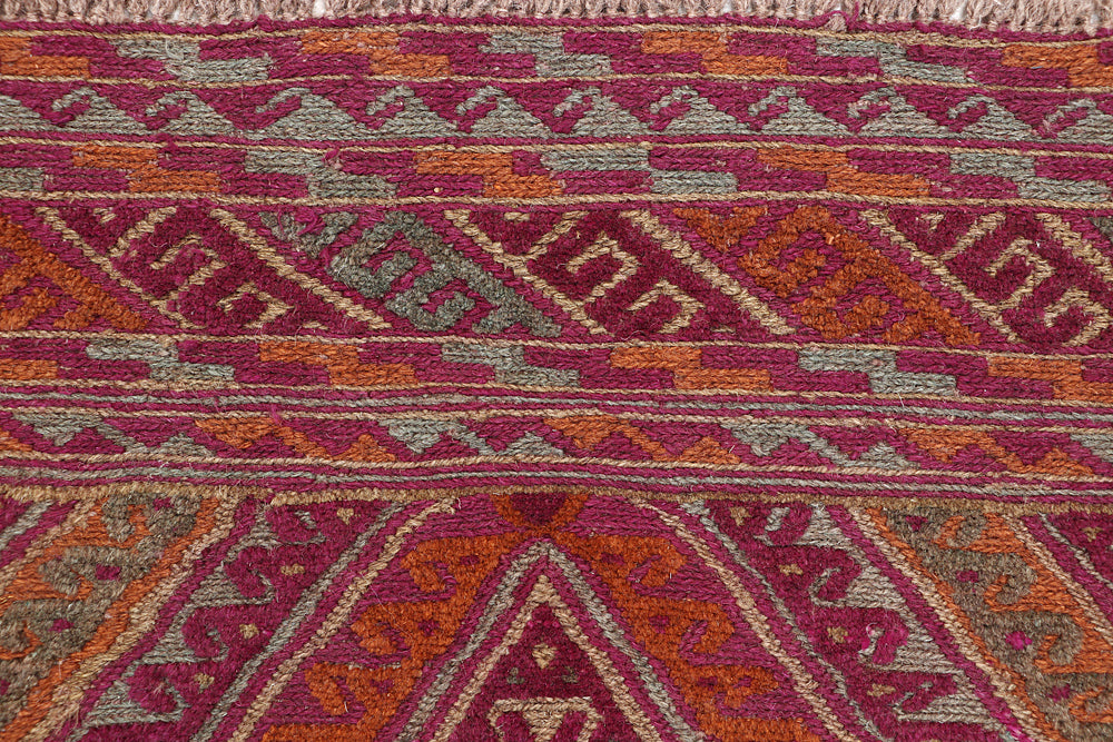 4' x 4' Multy Handmade Mashwani Afghan Rug Square