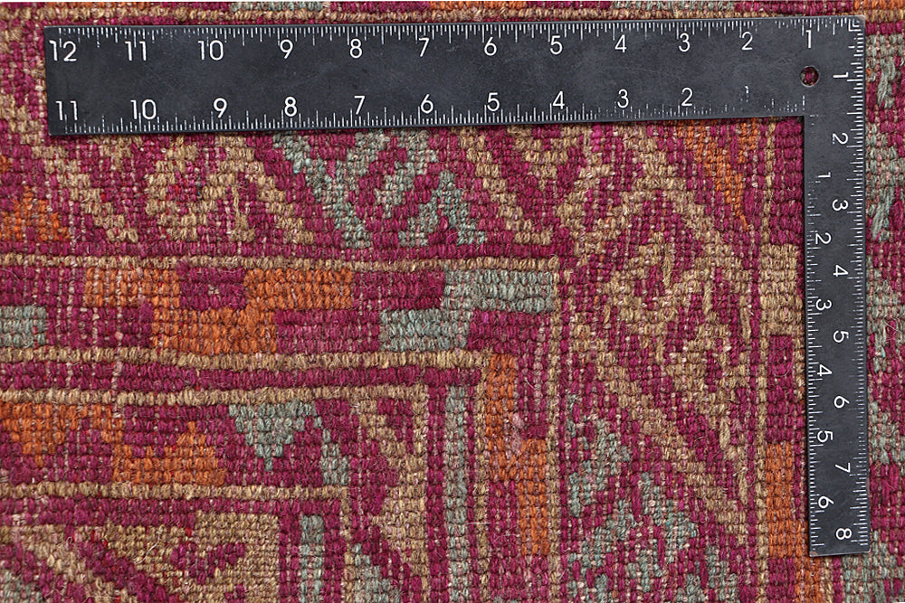 4' x 4' Multy Handmade Mashwani Afghan Rug Square
