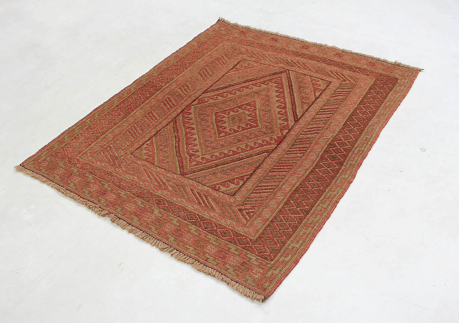 4' x 4' Multy Handmade Mashwani Afghan Rug Square