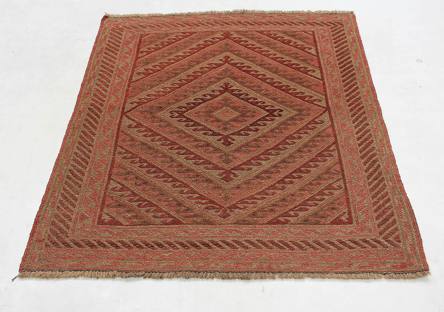 4' x 4' Multy Handmade Mashwani Afghan Rug Square