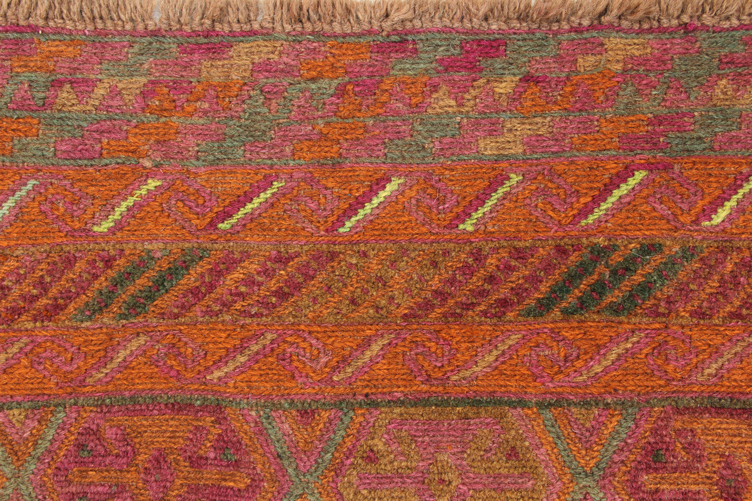4' x 4' Multy Handmade Mashwani Afghan Rug Square