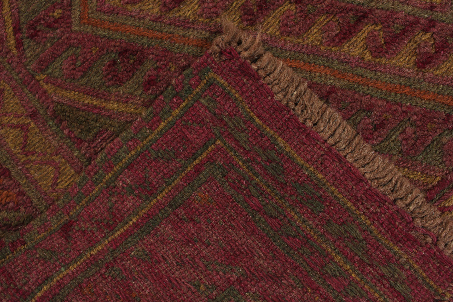 4' x 4' Multy Handmade Mashwani Afghan Rug Square