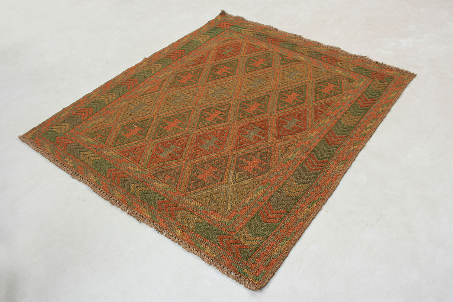 4' x 4' Multy Handmade Mashwani Afghan Rug Square