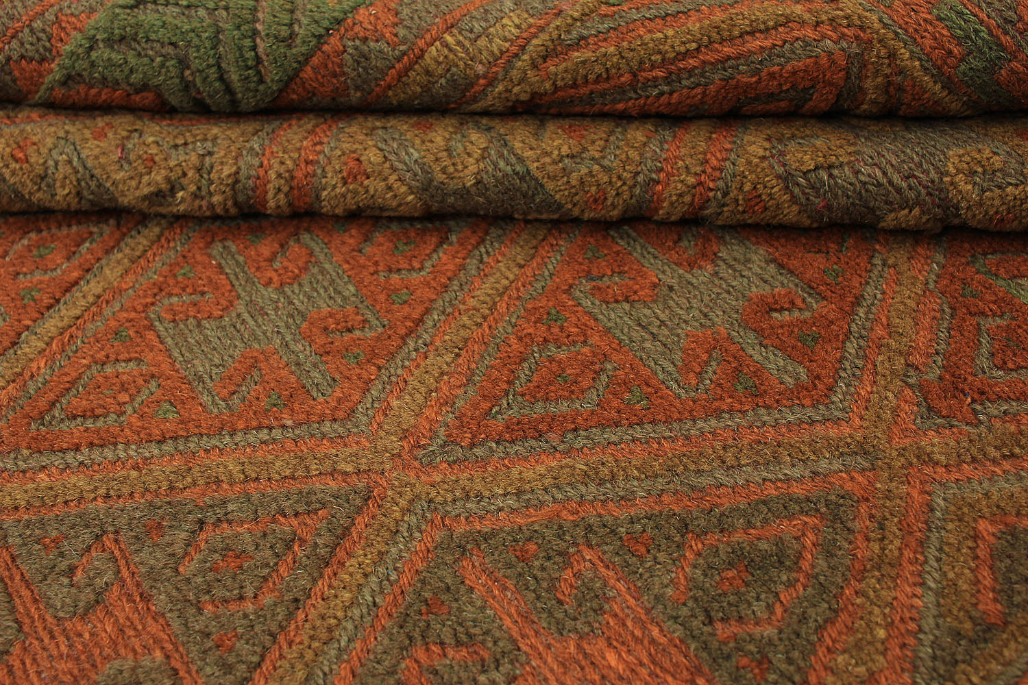 4' x 4' Multy Handmade Mashwani Afghan Rug Square