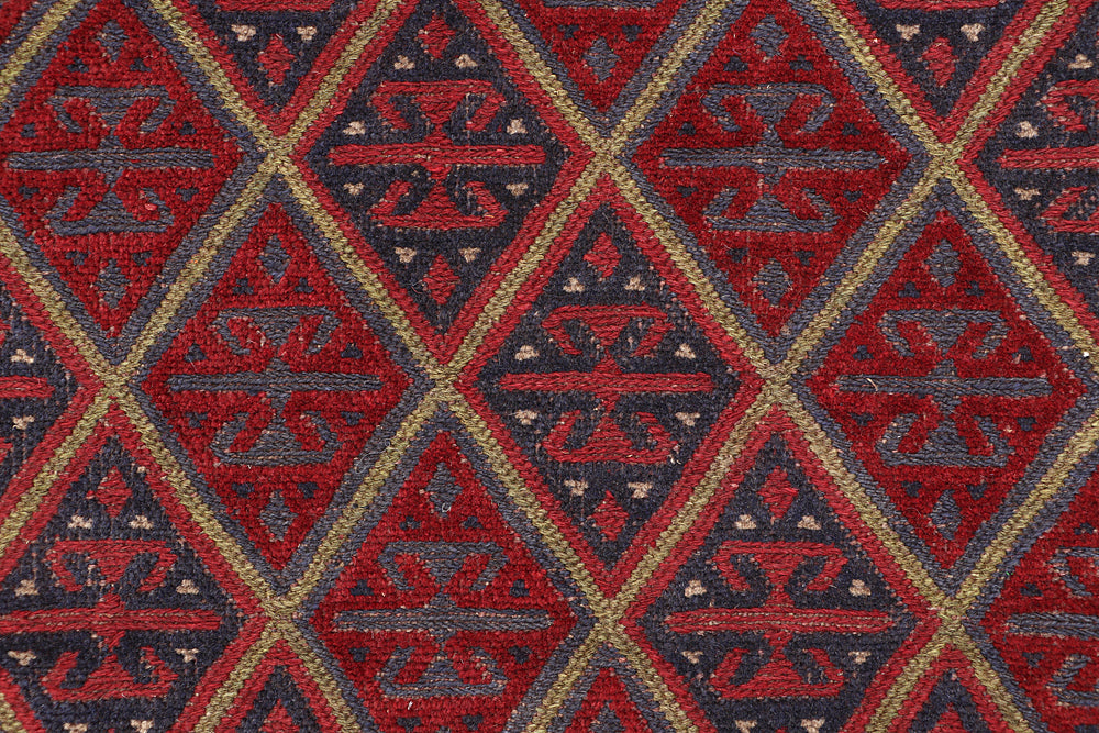 4' x 4' Multy Handmade Mashwani Afghan Rug Square