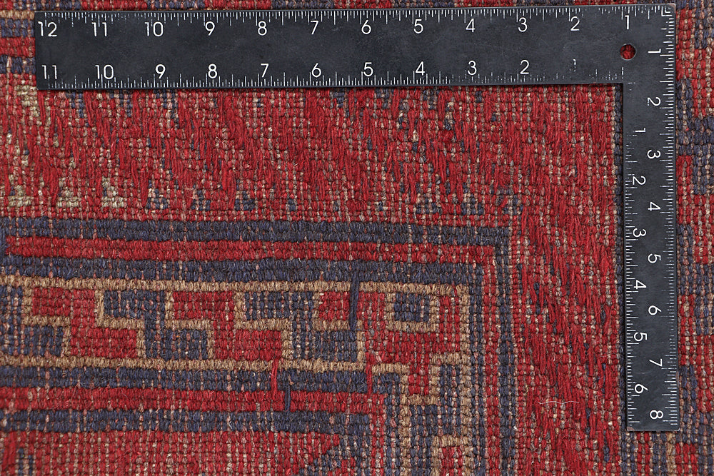 4' x 4' Multy Handmade Mashwani Afghan Rug Square