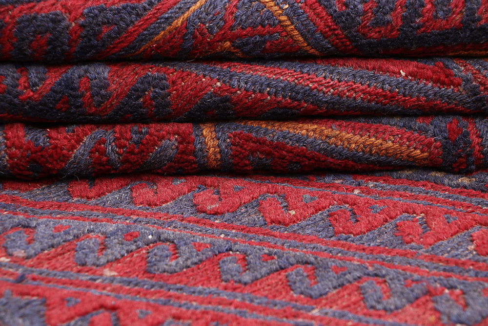 4' x 4' Multy Handmade Mashwani Afghan Rug Square