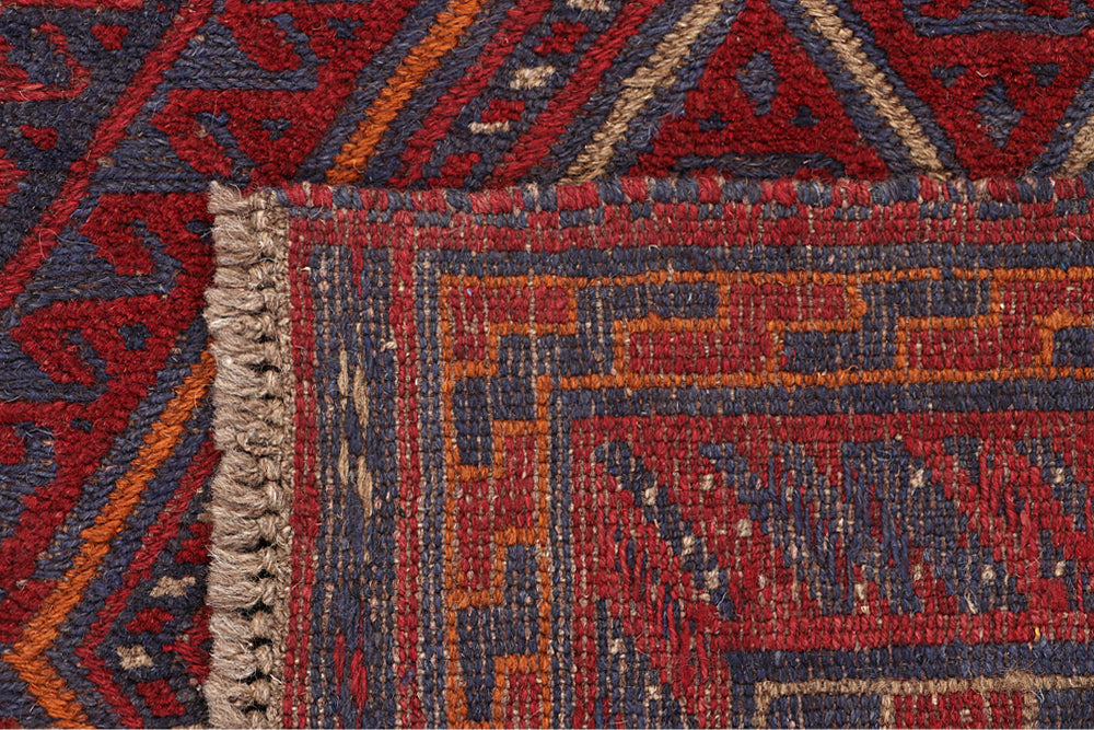 4' x 4' Multy Handmade Mashwani Afghan Rug Square