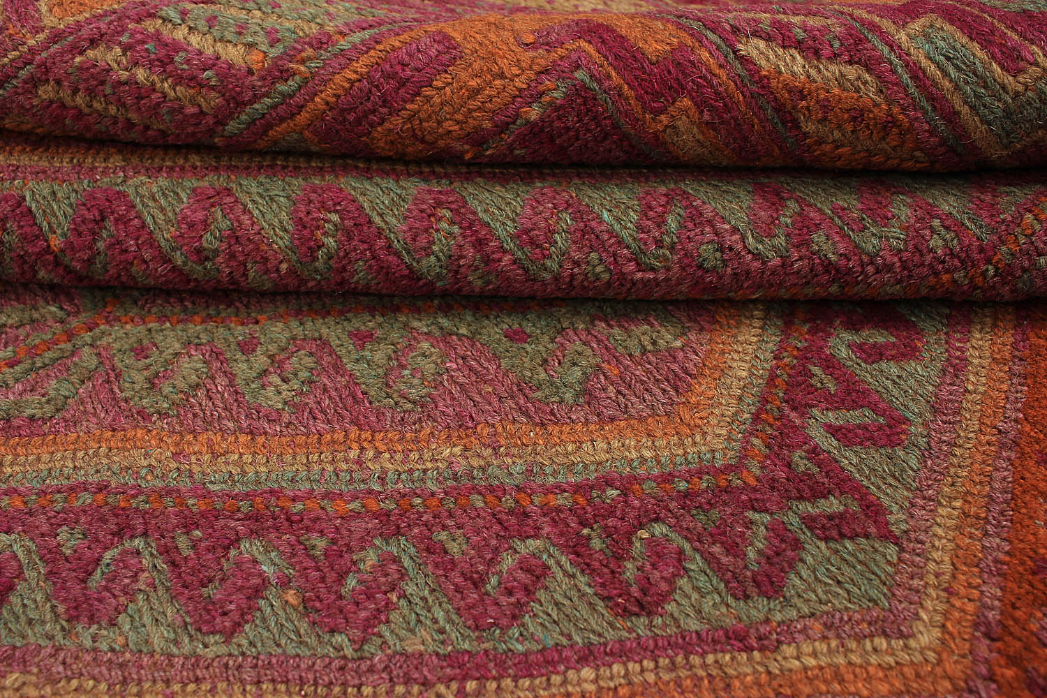 4' x 4' Multy Handmade Mashwani Afghan Rug Square