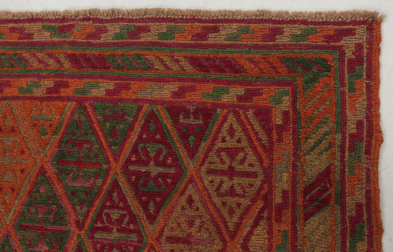 4' x 4' Multy Handmade Mashwani Afghan Rug Square