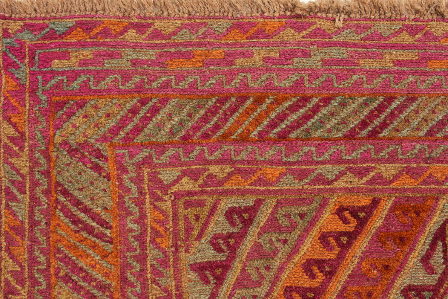 4' x 4' Multy Handmade Mashwani Afghan Rug Square