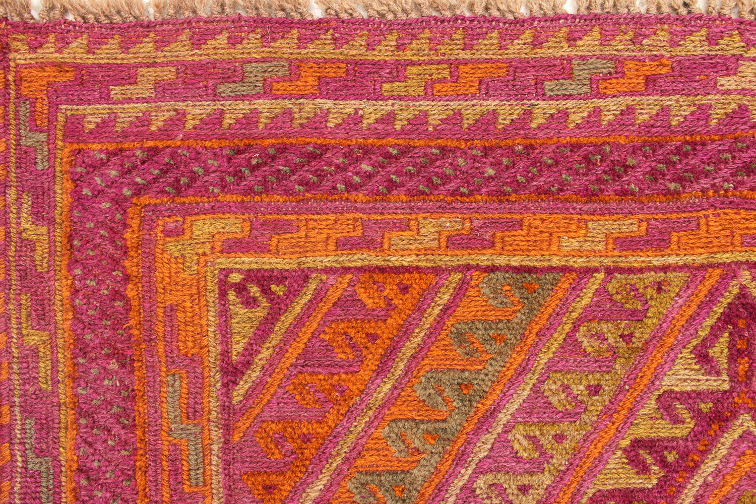 4' x 4' Multy Handmade Mashwani Afghan Rug Square