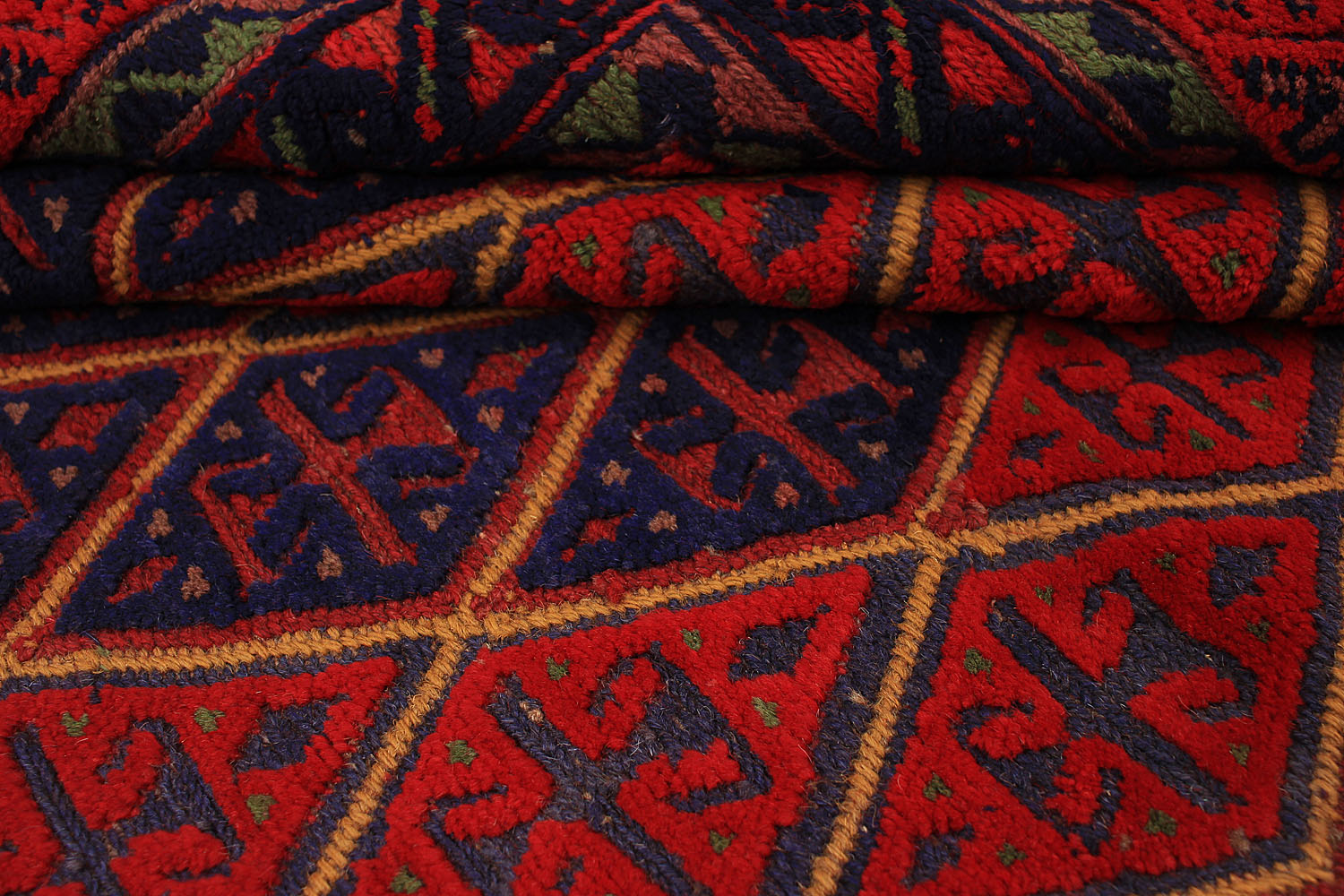 4' x 4' Multy Handmade Mashwani Afghan Rug Square
