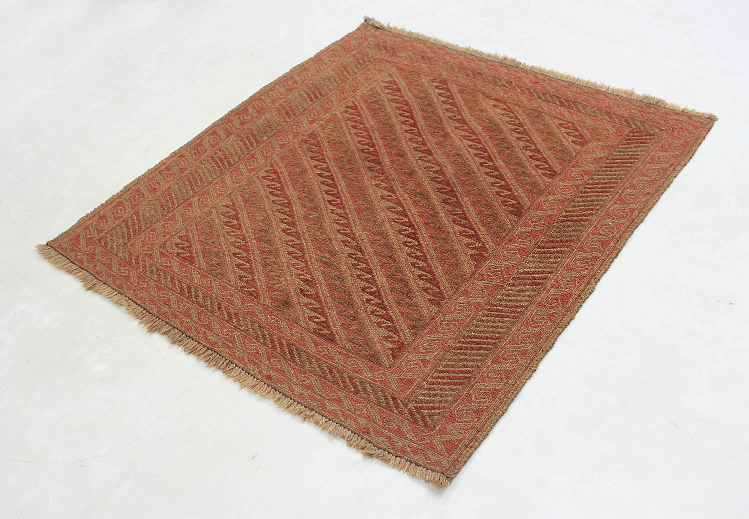 4' x 4' Multy Handmade Mashwani Afghan Rug Square