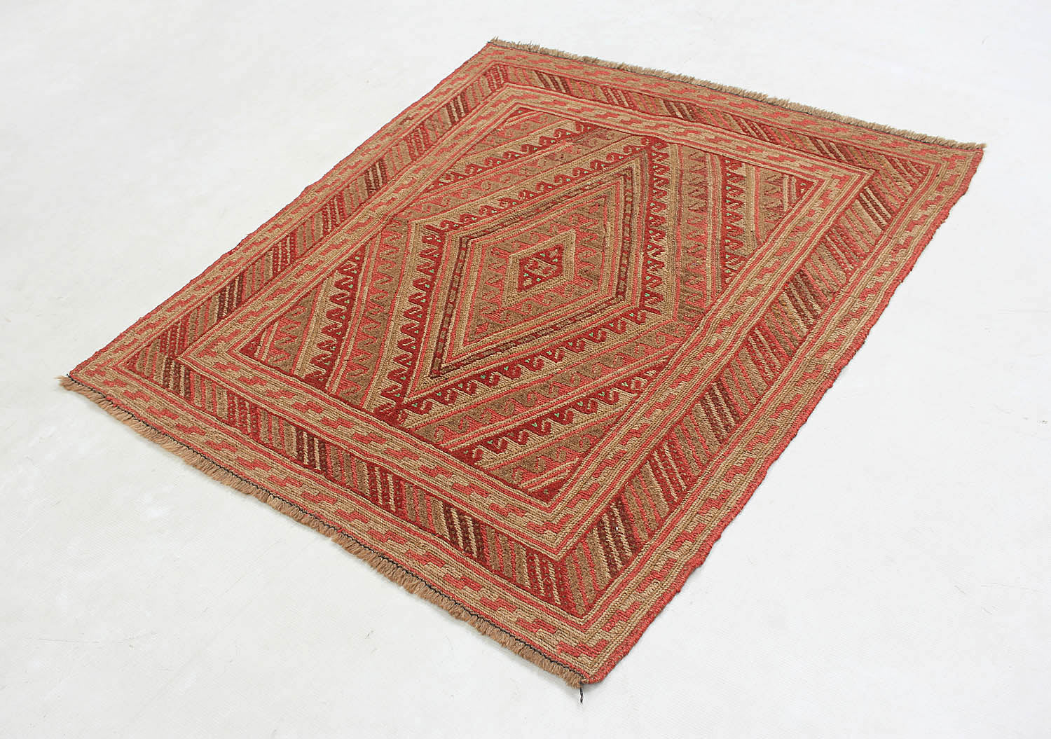 4' x 4' HandmaMulty de Mashwani Afghan Rug Square