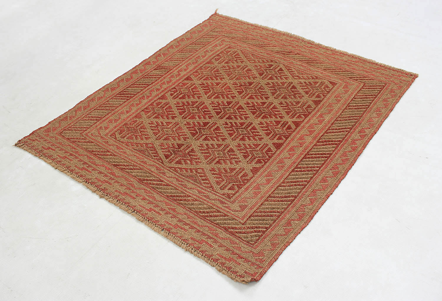 4' x 4' Multy Handmade Mashwani Afghan Rug Square