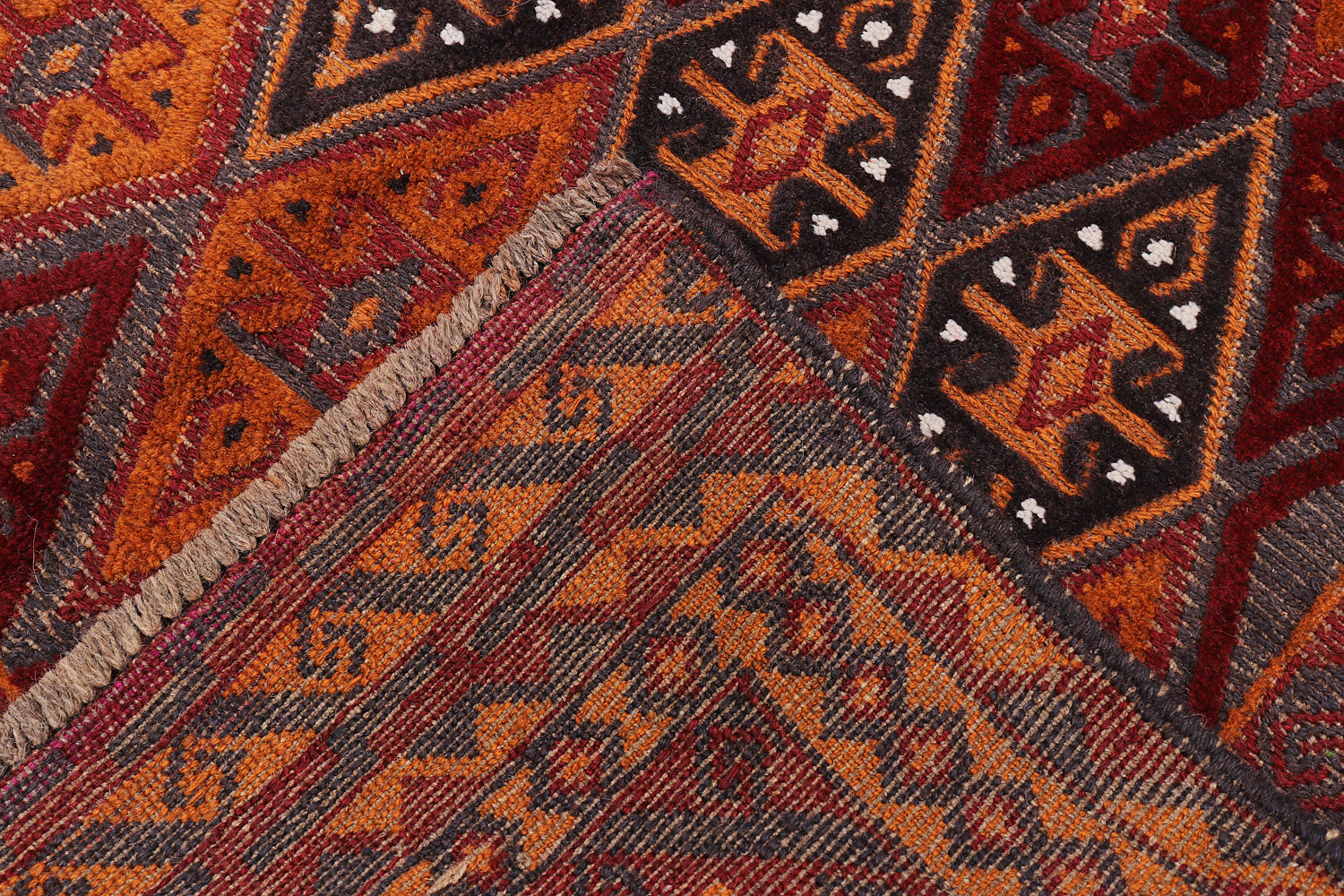 4' x 4' Multy Handmade Mashwani Afghan Rug Square