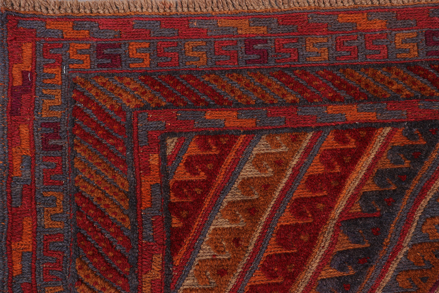 4' x 4' Multy Handmade Mashwani Afghan Rug Square