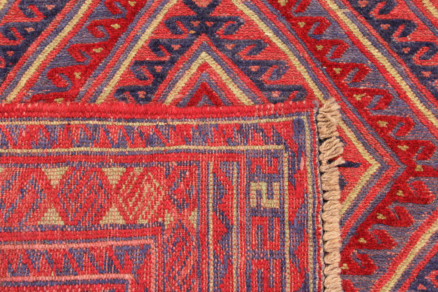 4' x 4' Multy Handmade Mashwani Afghan Rug Square