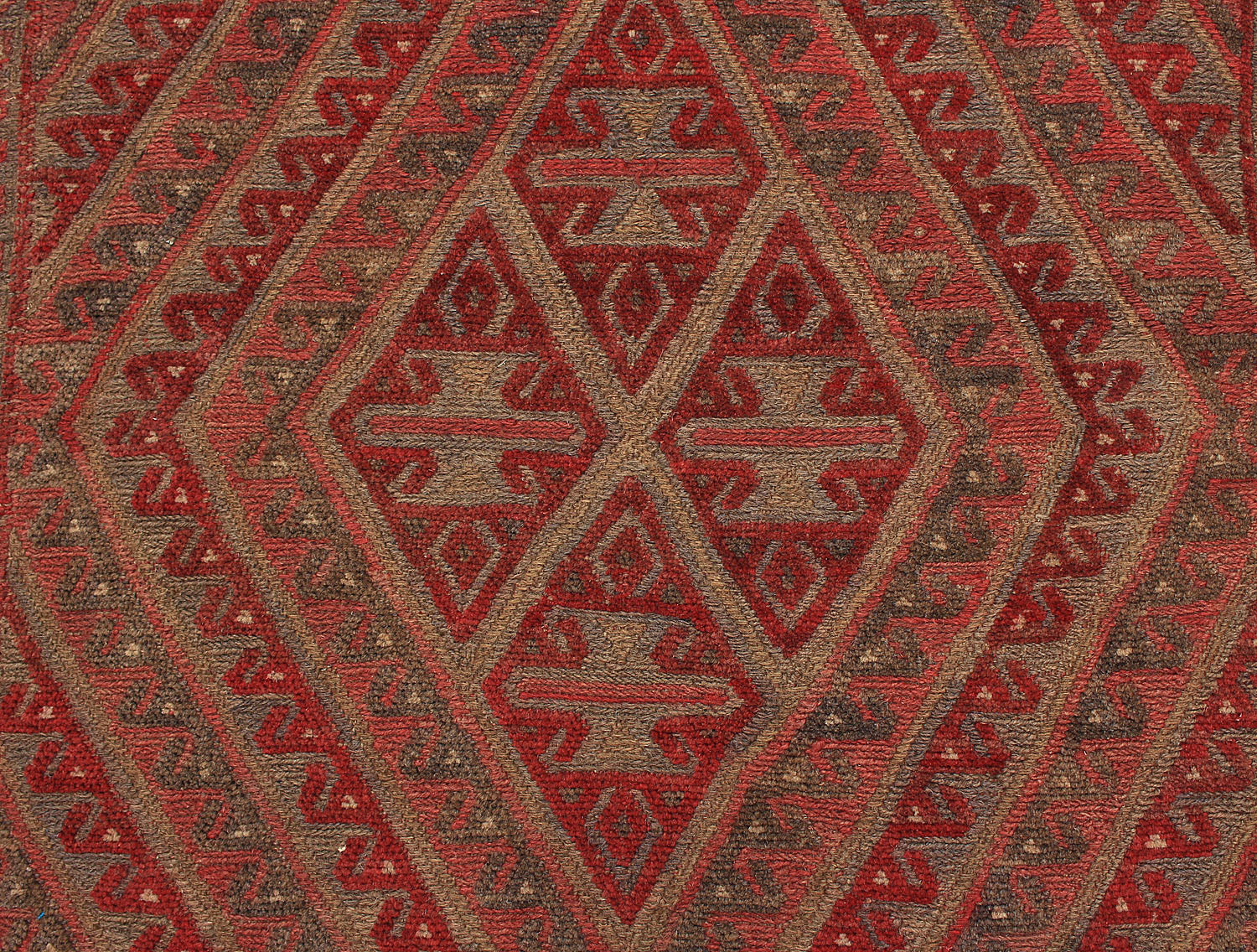 4' 6" x 6' 6 Brown Handmade Mashwani Afghan Rug Rectangular