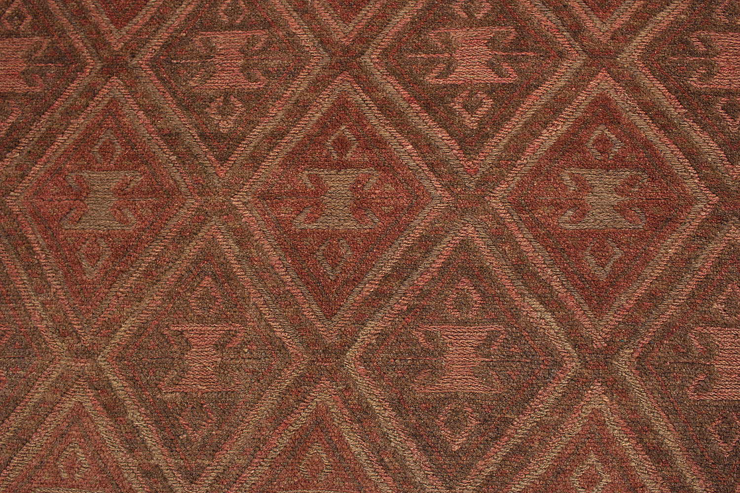 Brown Handmade Mashwani Afghan Rug Rectangular