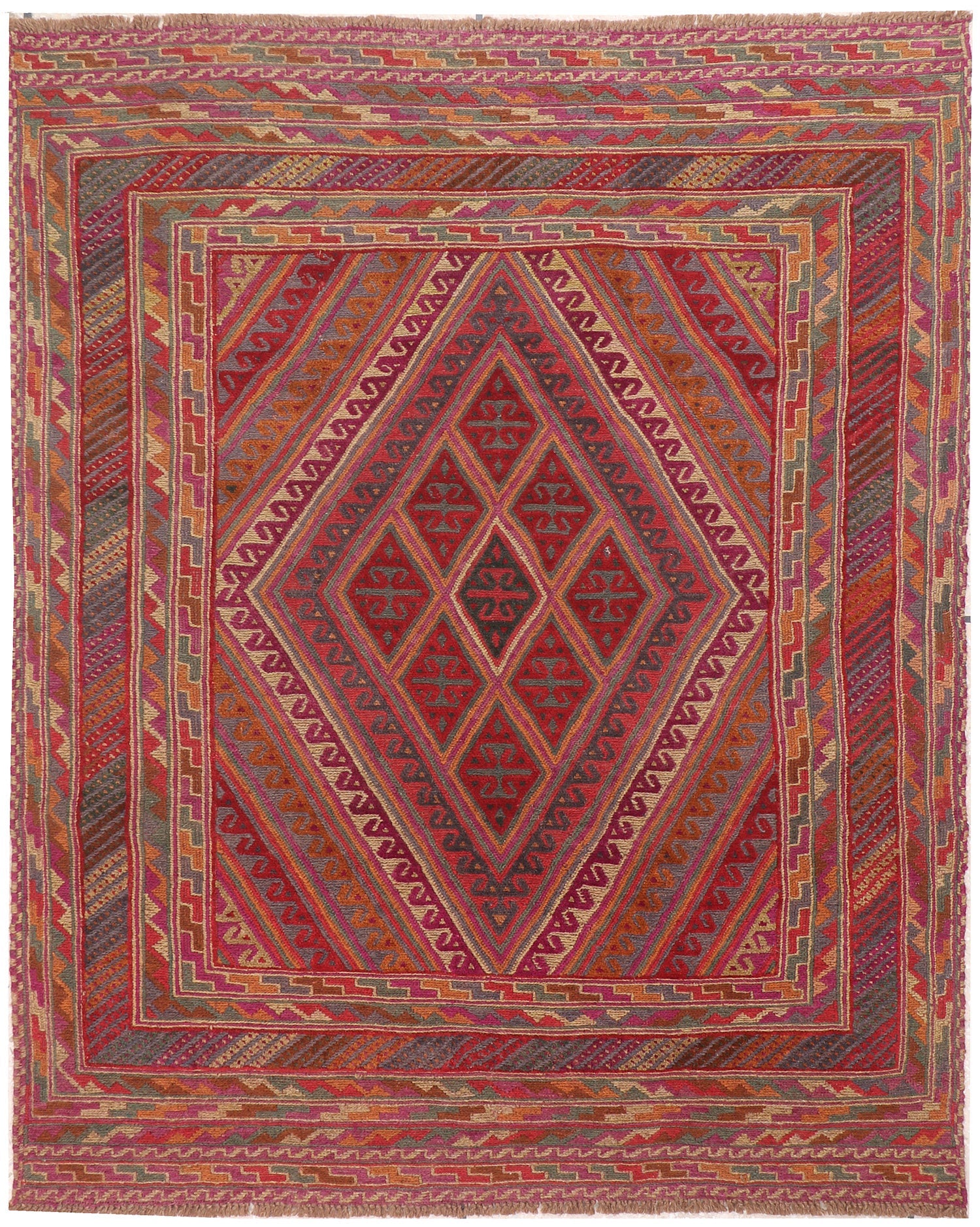 Multy Handmade Mashwani Afghan Rug Rectangular