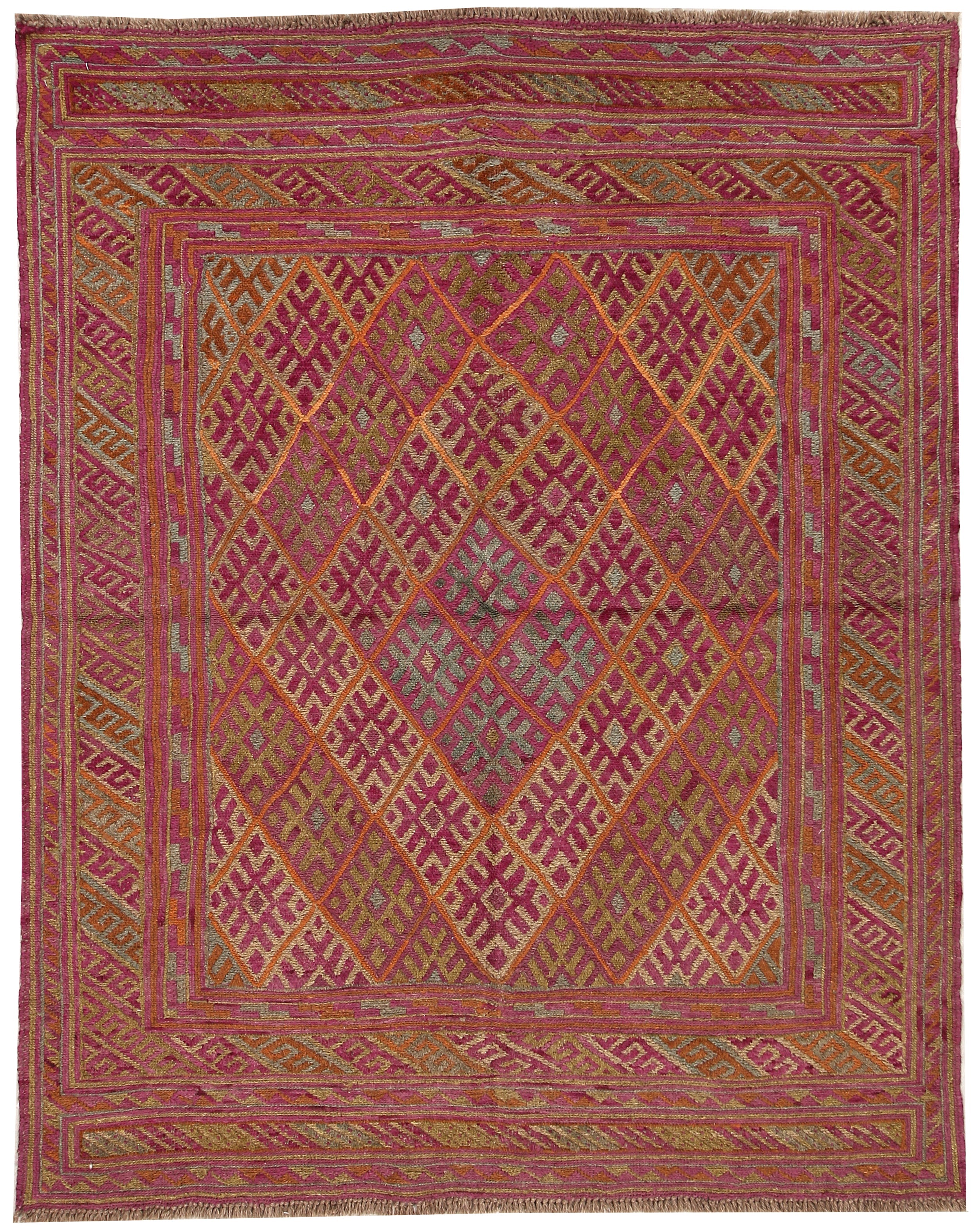 Multy Handmade Mashwani Afghan Rug Rectangular