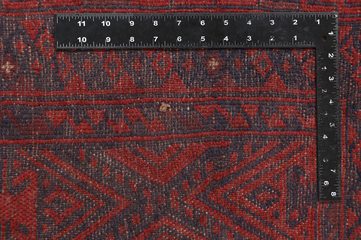 Red Handmade Mashwani Afghan Rug Rectangular