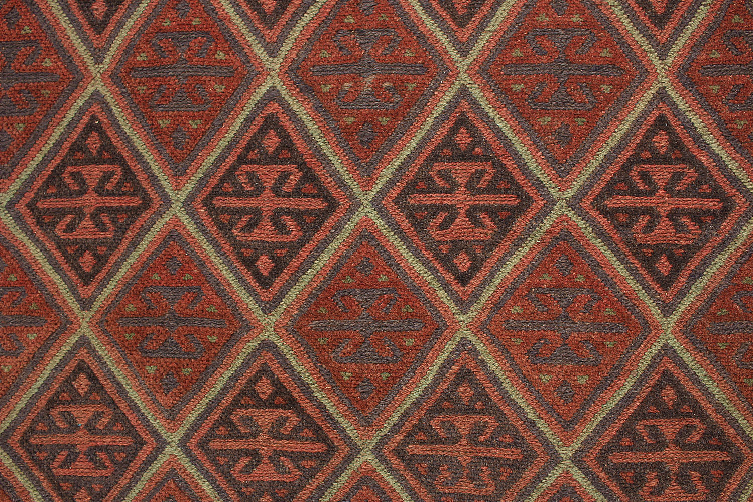 Brown Handmade Mashwani Afghan Rug Rectangular