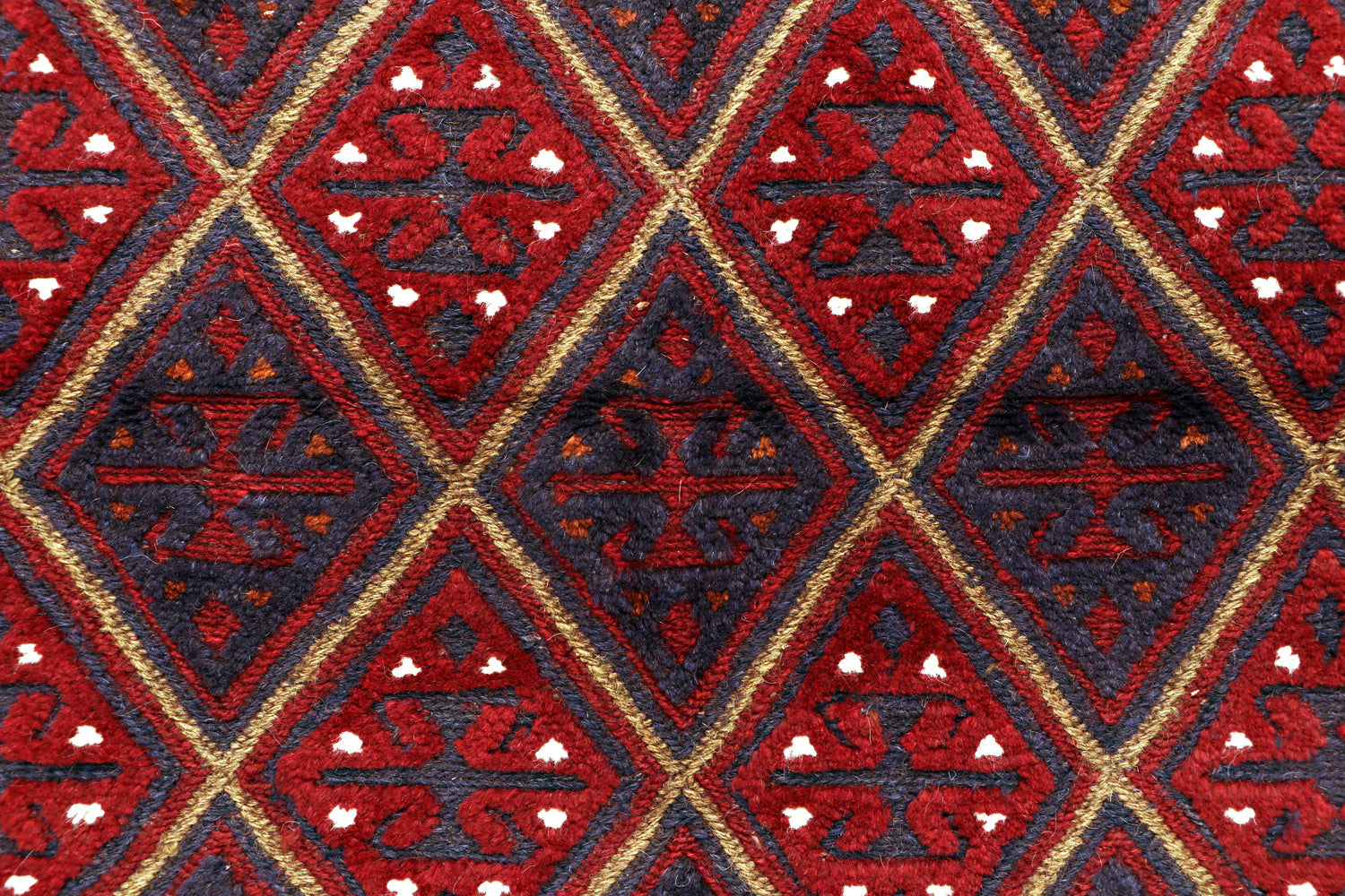 Red Handmade Mashwani Afghan Rug Rectangular