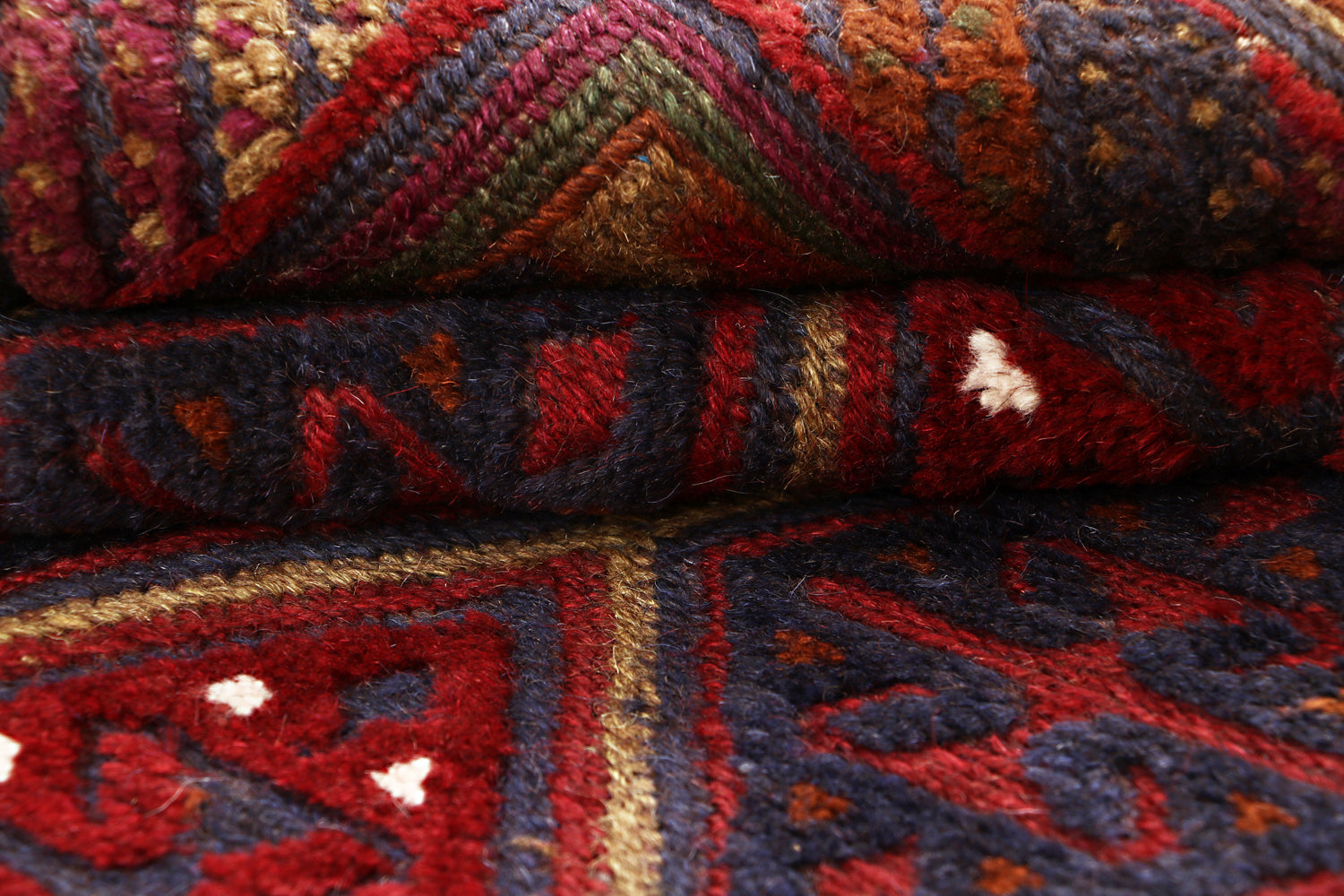 Red Handmade Mashwani Afghan Rug Rectangular