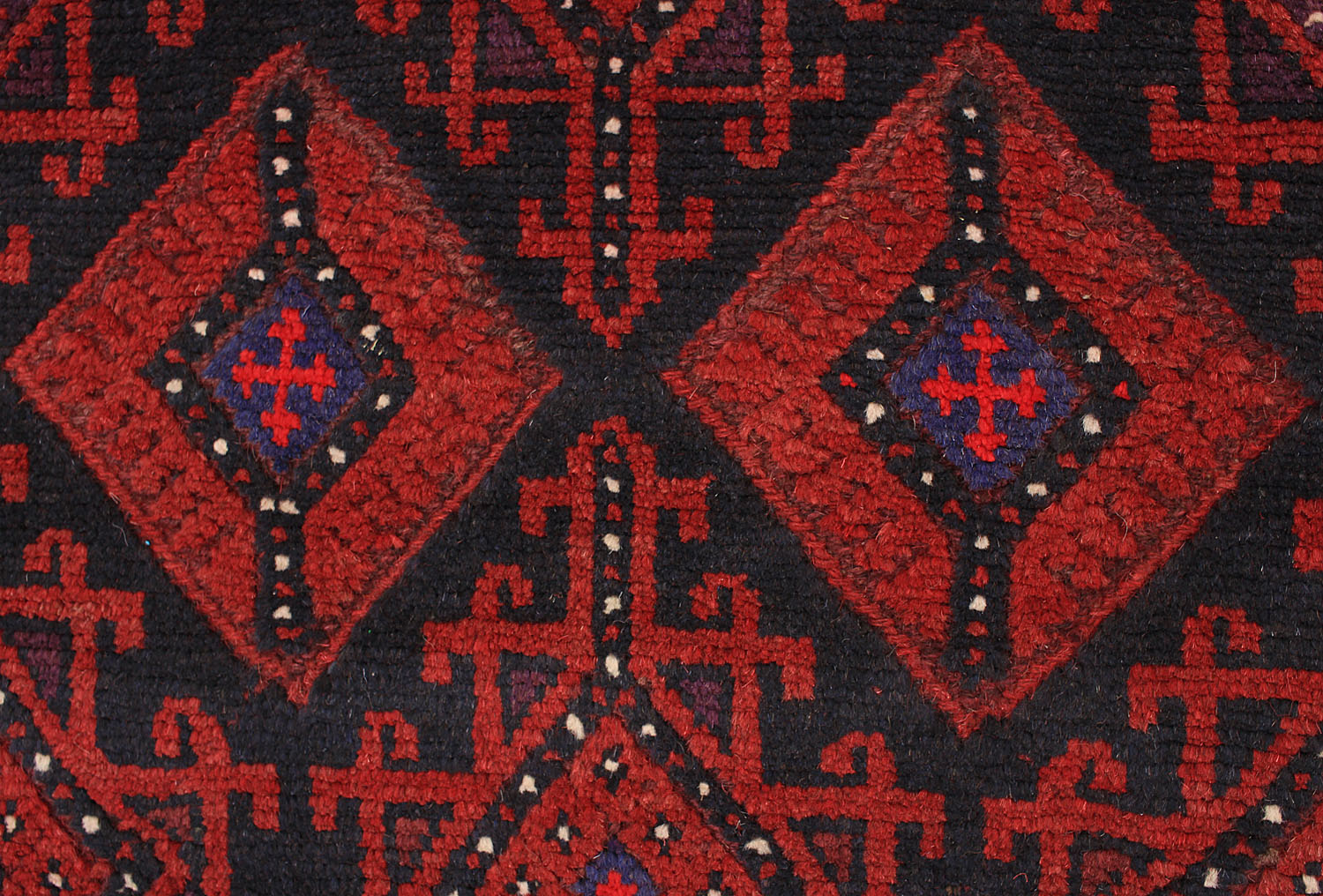 10' 6" X 2' 6" Red Handmade Mashwani Afghan Rug Runner