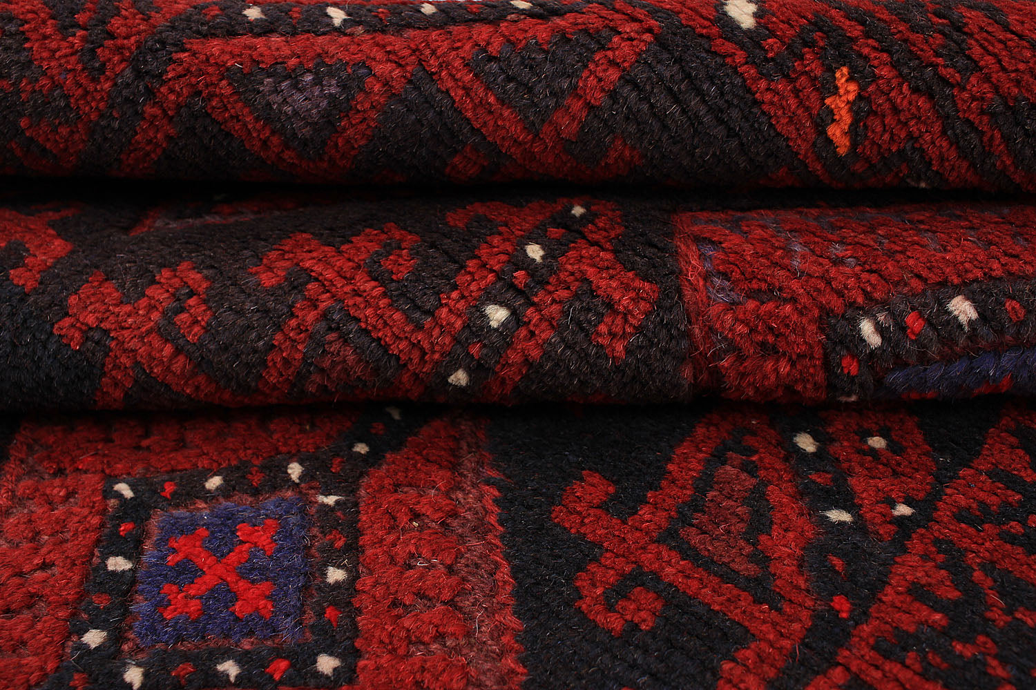 10' 6" X 2' 6" Red Handmade Mashwani Afghan Rug Runner