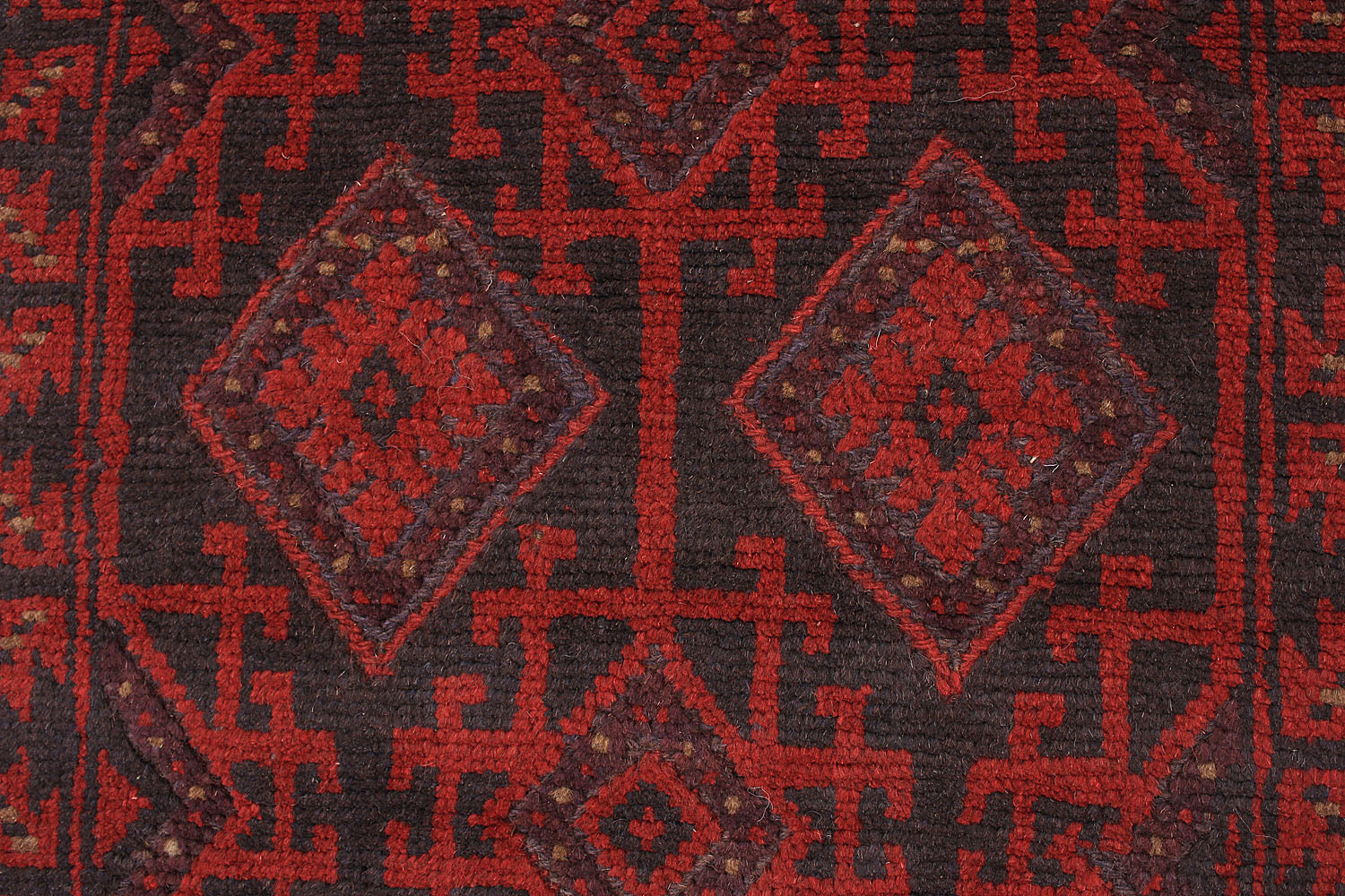 10' 6" X 2' 6" Red Handmade Mashwani Afghan Rug Runner