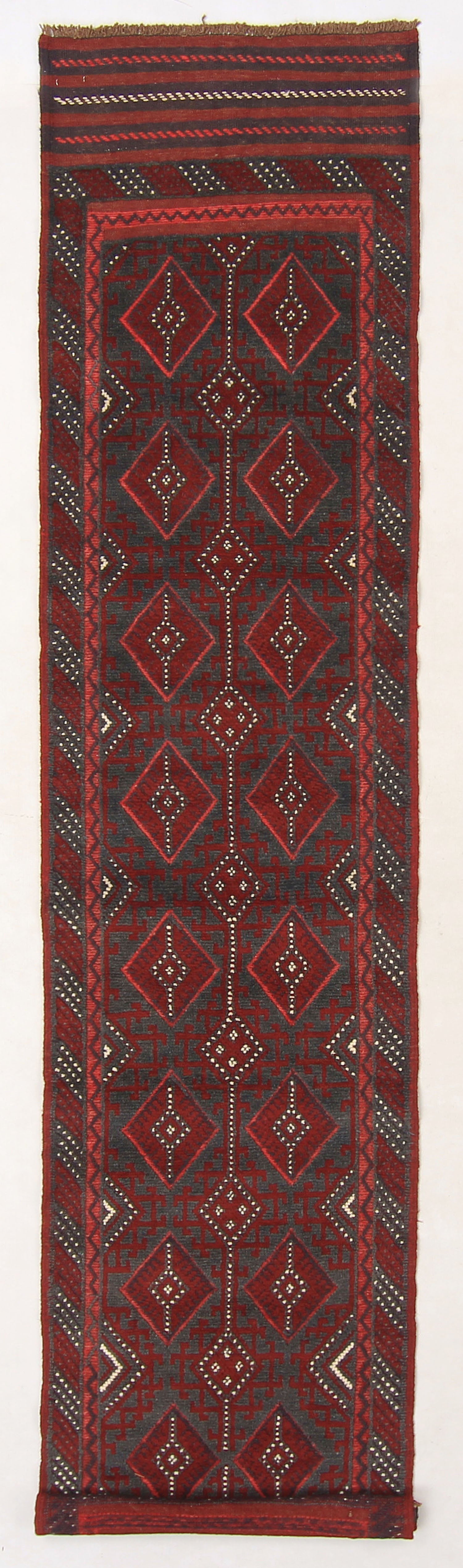 Red Handmade Mashwani Afghan Rug Rectangular