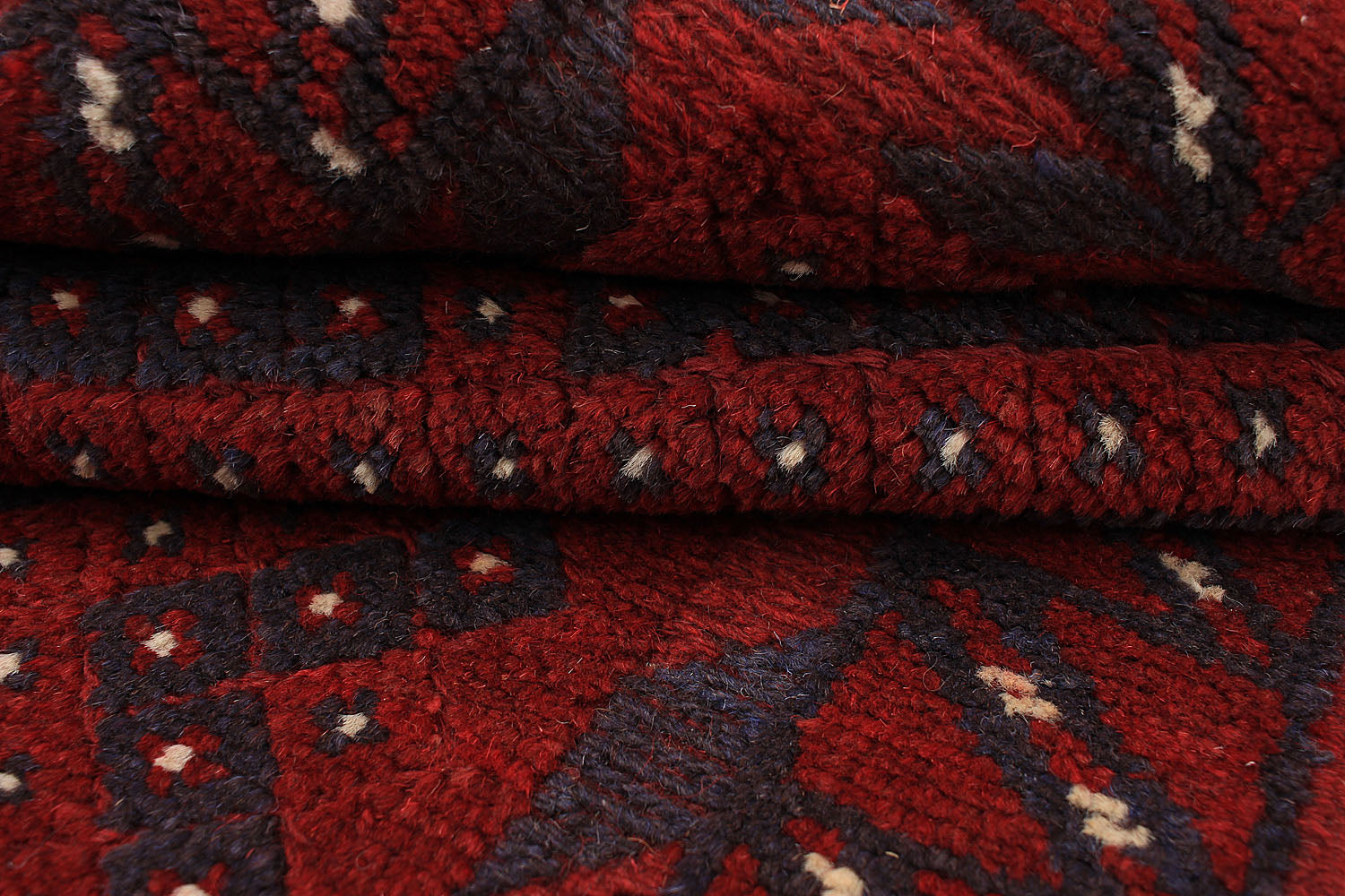10' 6" X 2' 6" Red Handmade Mashwani Afghan Rug Runner