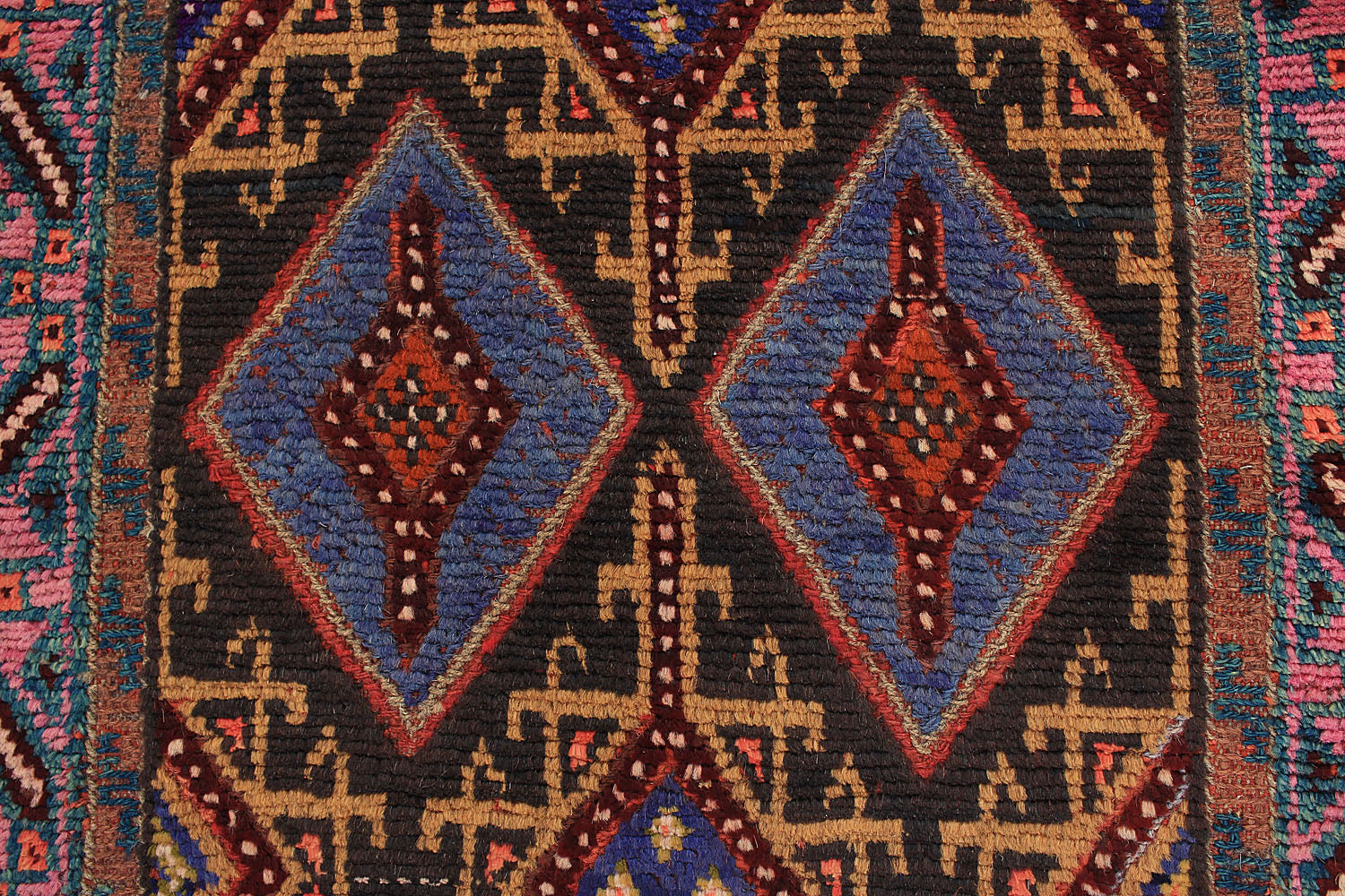 10' 6" X 2' 6" Red Handmade Mashwani Afghan Rug Runner