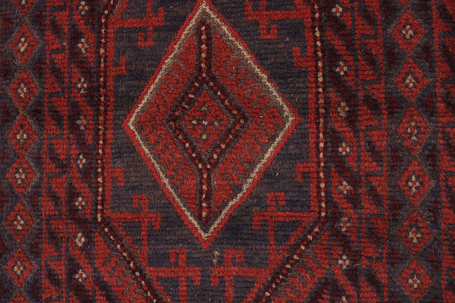 10' 6" X 2' 6" Red Handmade Mashwani Afghan Rug Runner