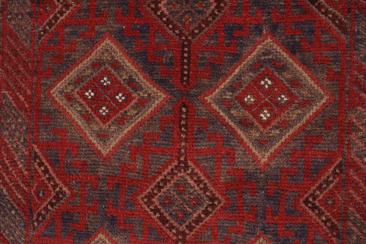 2' 6" X 9' Red Handmade Mashwani Afghan Rug Runner