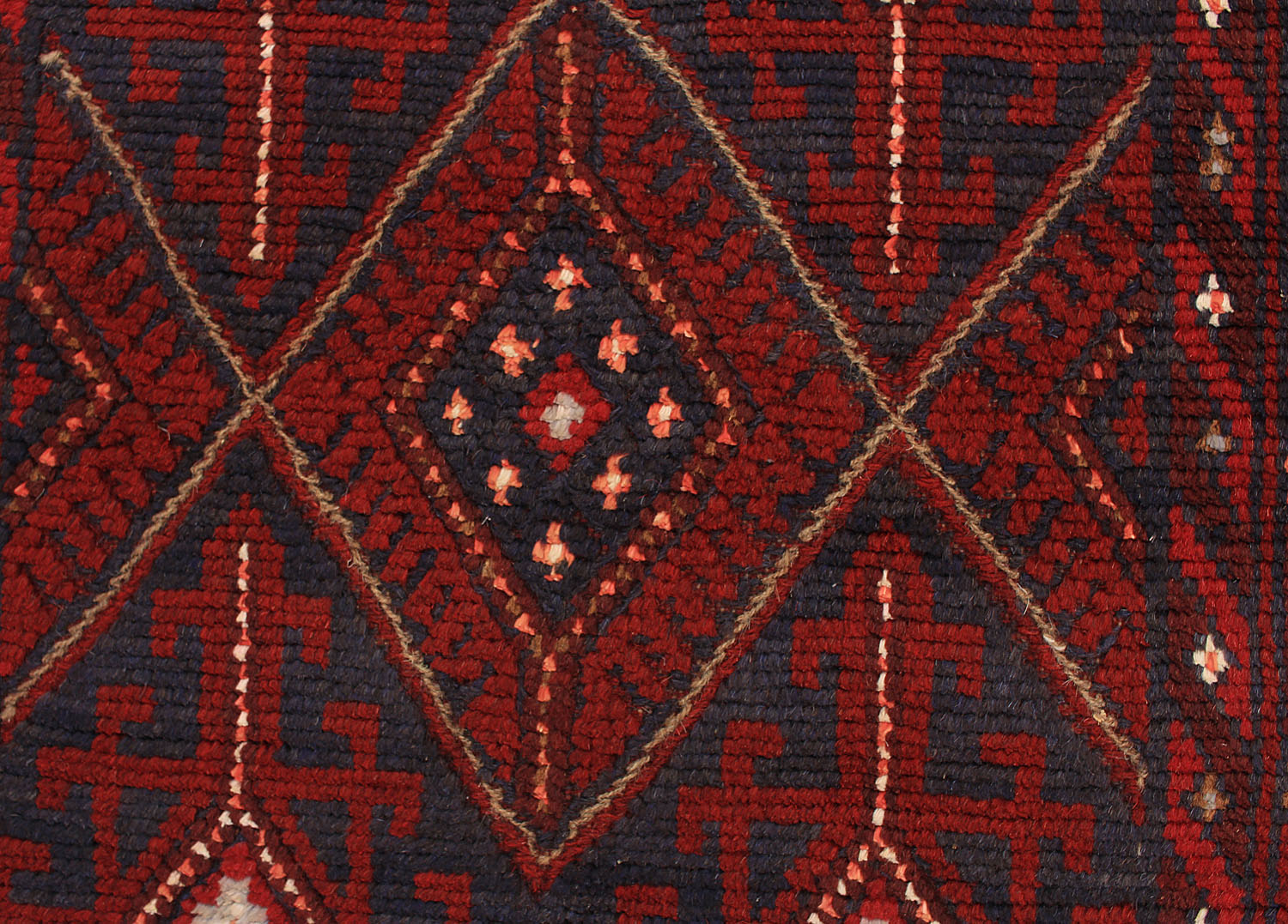 10' 6" X 2' 6" Red Handmade Mashwani Afghan Rug Runner
