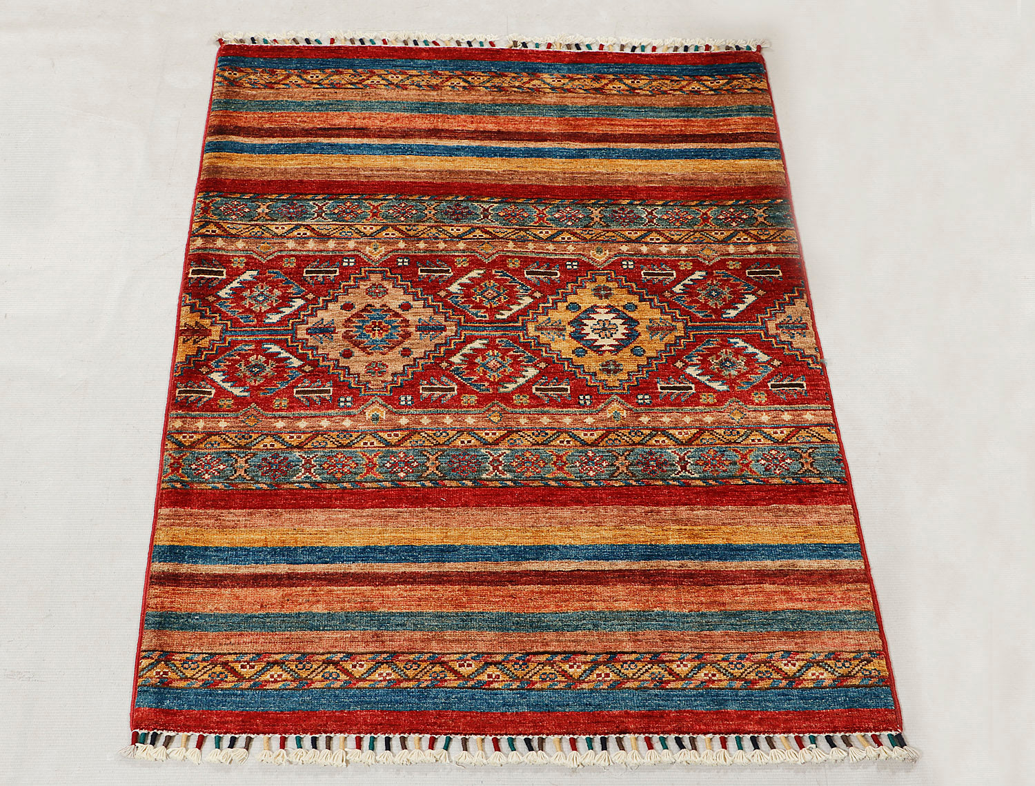 Khurjeen Persian Hand Knotted Wool Rug Multicolor 3' x 4'
